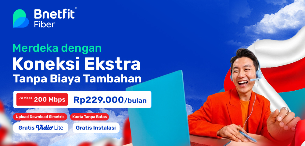 Free Upgrade Bandwidth dari Bnetfit Fiber