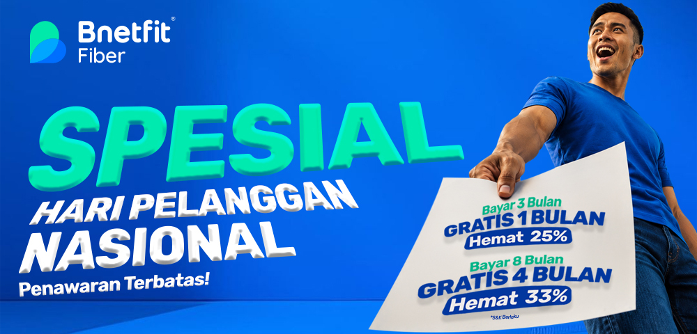 Rayakan Hari Pelanggan Nasional 2026 bersama Bnetfit Fiber!