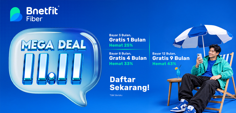 Promo Mega Deal 11.11 dari Bnetfit Fiber!